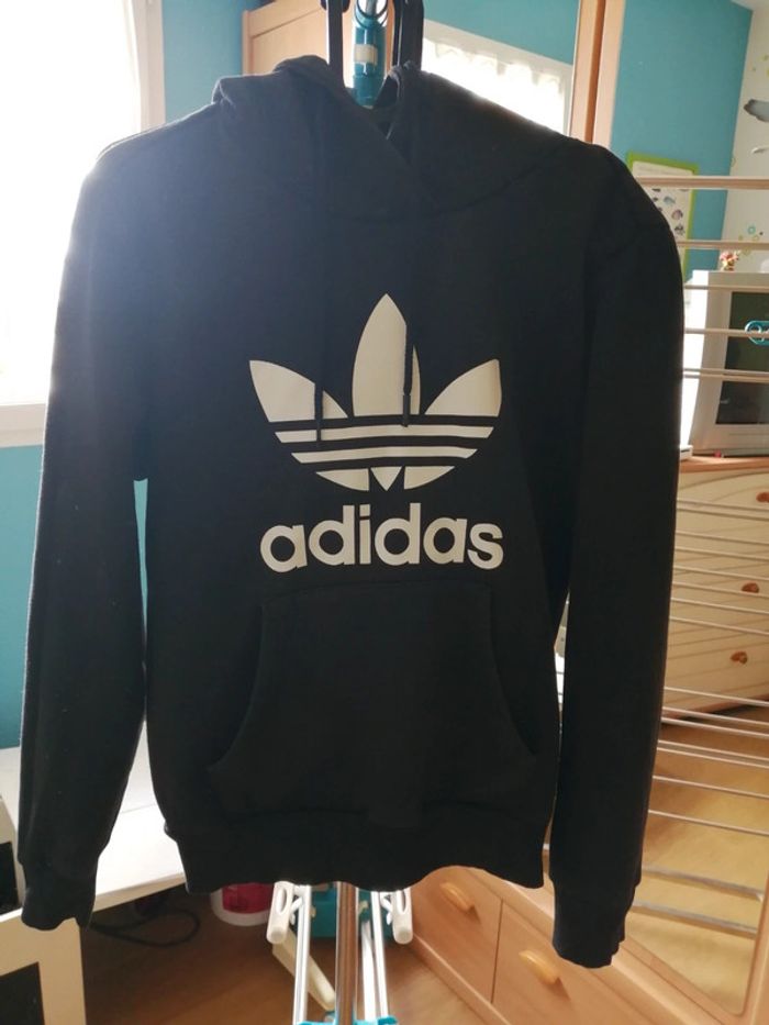 Sweat à capuche noir #Adidas - photo numéro 2
