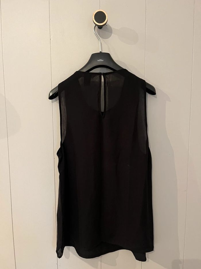 Top à franges Zara – Taille 40 – Noir - photo numéro 4