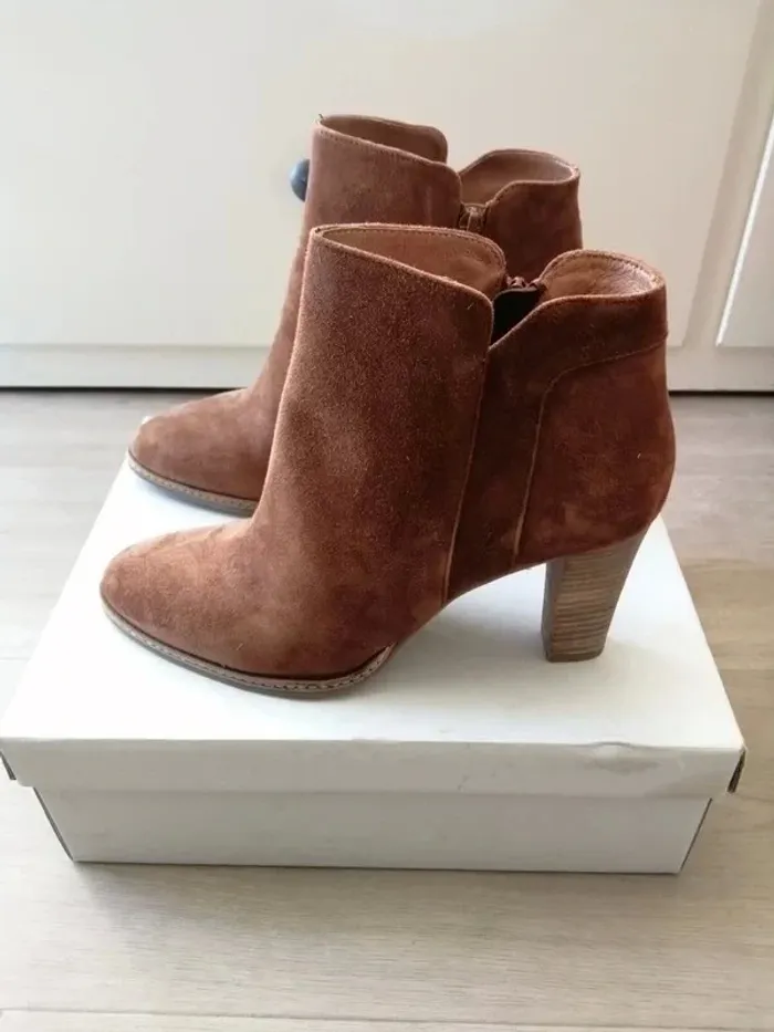 Bottines cognac/nubuck Myma - photo numéro 4
