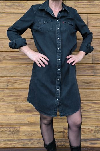 Robe en jean de marque Levi's 
Noire 
XS