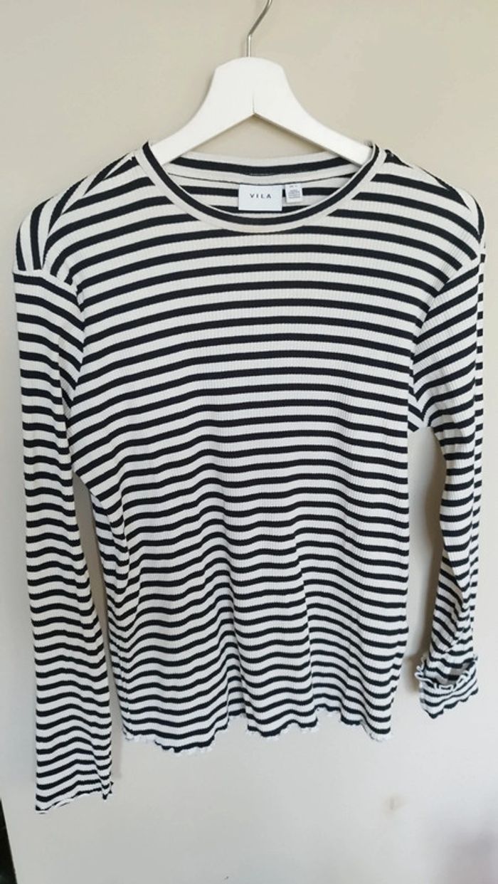 Tee-shirt femme manches longues taille L - photo numéro 2