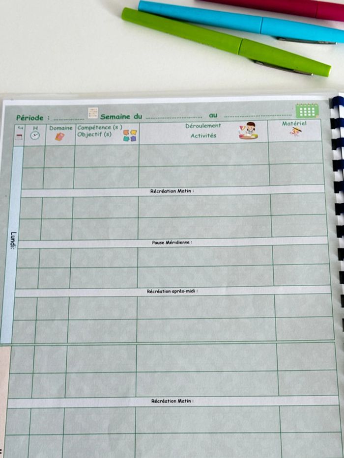 Cahier Journal Enseignant 2 jours par page - photo numéro 6