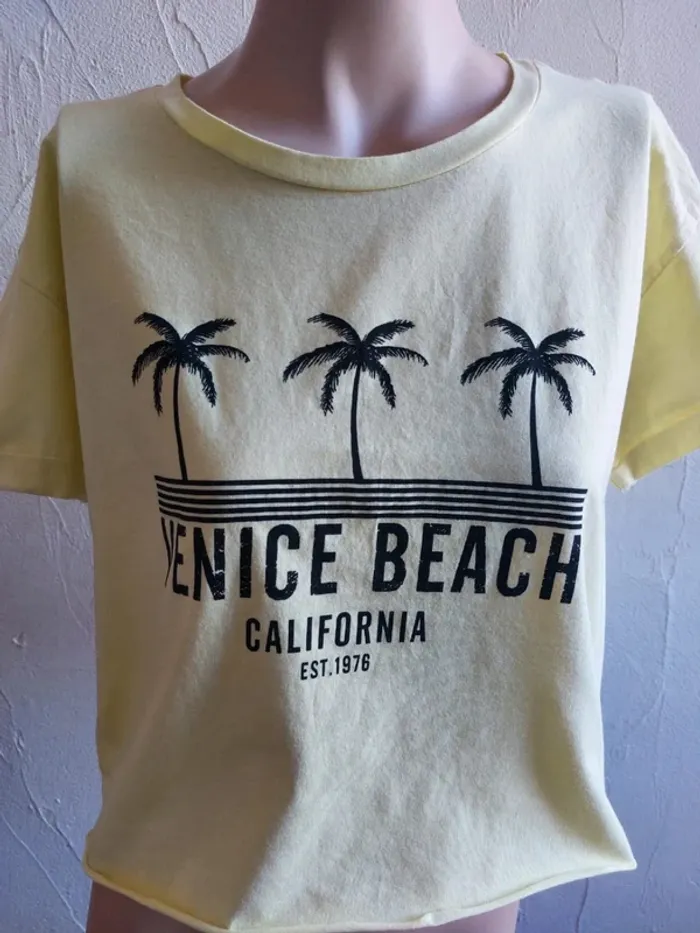 T-shirt Jaune Venice Beach Taille 40 - photo numéro 2