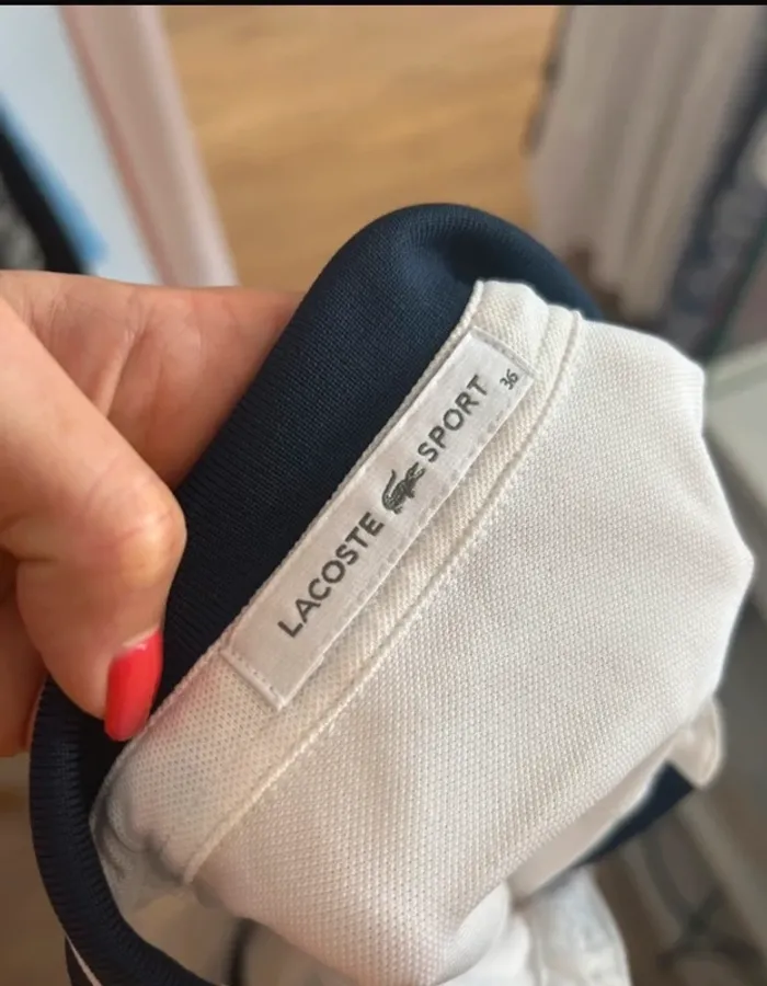 Lacoste, polo, t-shirt, haut blanc, femme, taille S/36 - photo numéro 4