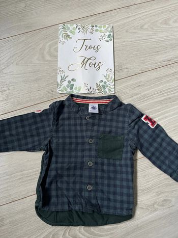 Chemise manches longues 3 mois petit bateau
