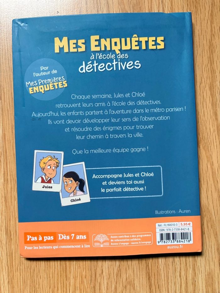 📚 Mes enquêtes à l’école des détectives – Emmanuel Trédez – Dès 7 ans – TBE - photo numéro 2