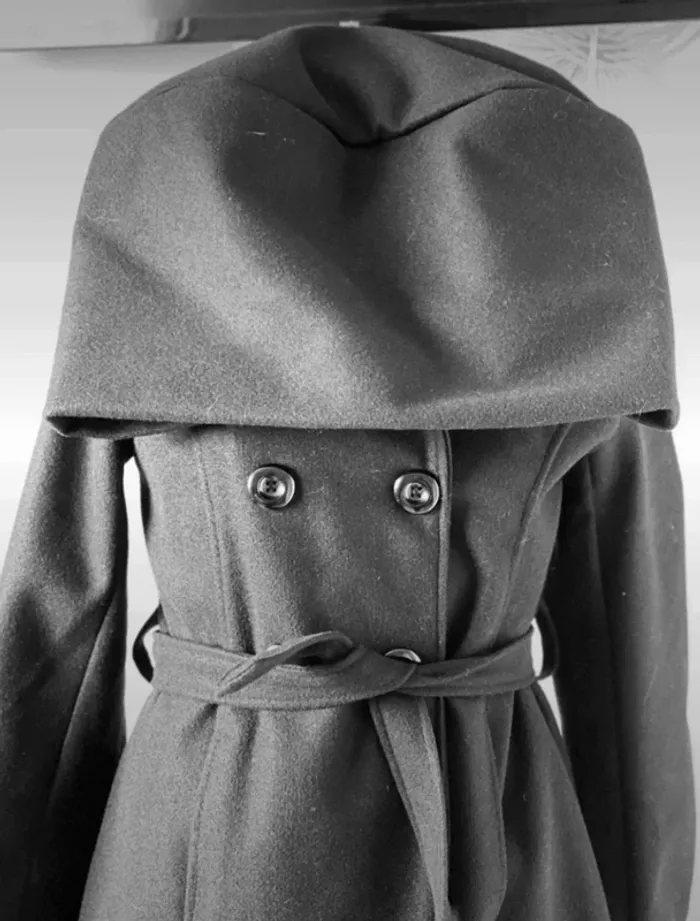 Manteau mi long grande capuche New Collection taille L - photo numéro 2