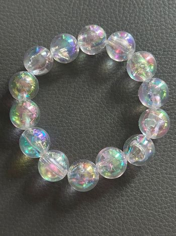 Bracelet en perles transparentes taille unique jamais porté