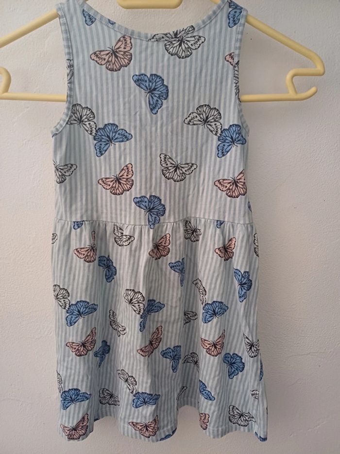Robe été à bretelles motifs papillons - photo numéro 2