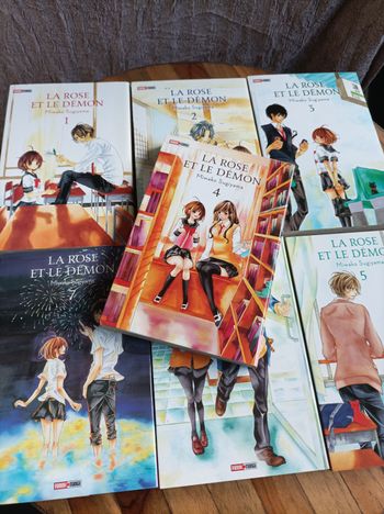 Lot 7 mangas la rose et le demon numéro 1 à 7 panini 