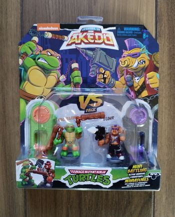 Pack Akedo x TMNT - Michelangelo vs Bebop - NEUF
