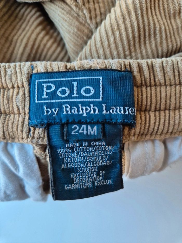Pantalon en velours côtelé Polo by Ralph Lauren taille 24 mois 2 ans - photo numéro 3