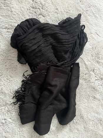 Lot de 2 écharpes noir