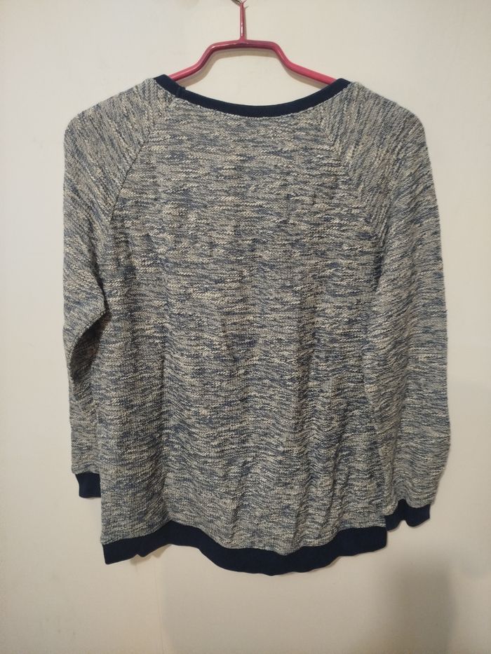 pull gris et bleu pailleter taille 42 - photo numéro 2