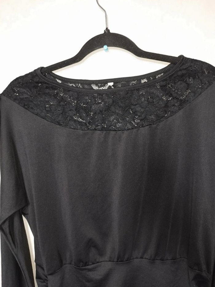 Top manches longues col dentelle - photo numéro 4