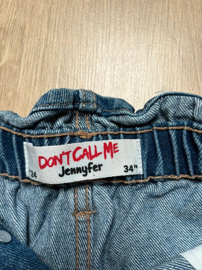Short en jean taille haute court avec boutons - photo numéro 3