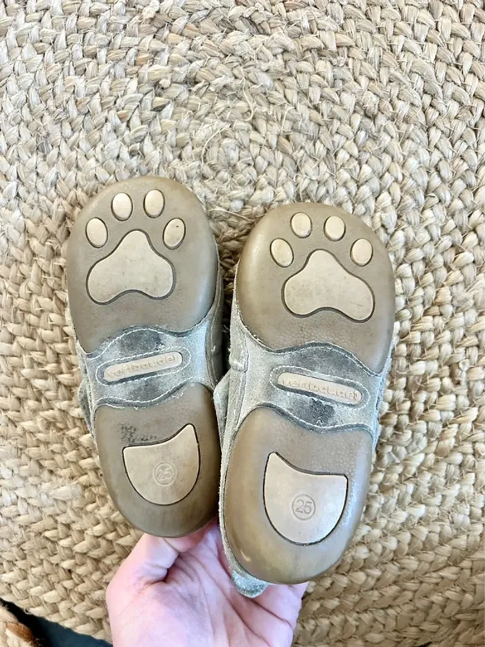 Chaussons en cuir gris motif renard Vertbaudet pointure 25 - photo numéro 6