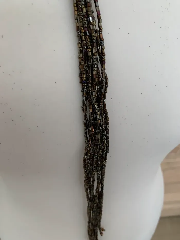collier marron perles - photo numéro 2