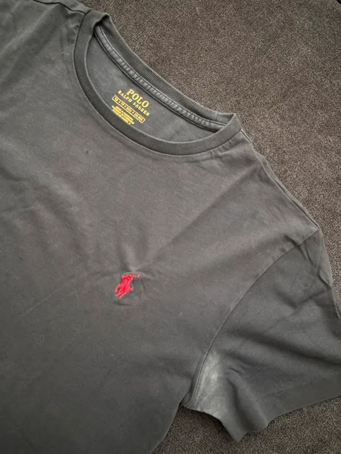 T-shirt manches courtes Ralph Lauren noir gris anthracite homme - photo numéro 4