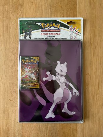 Portfolio Pokémon EB07 Évolution Céleste Mewtwo + Booster Neuf Scellé