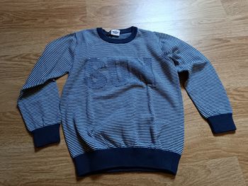 Pull rayé bleu marine et blanc, Tape à l'oeil, 8 ans