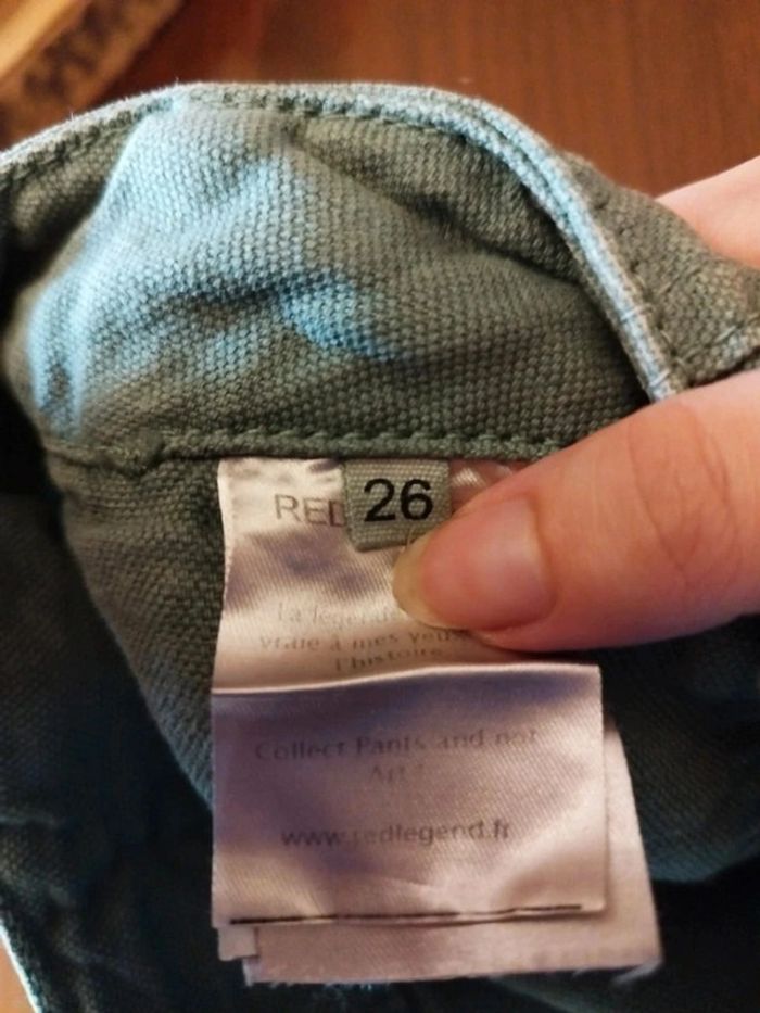 Pantalon kaki passants poches coton vintage S/36 - photo numéro 8