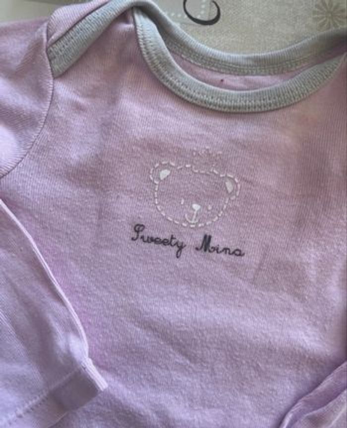 Body bébé manches longues rose - photo numéro 2
