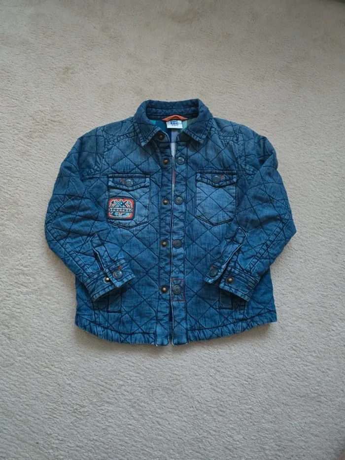 3 ans veste en jean doublé effet matelassée - photo numéro 2