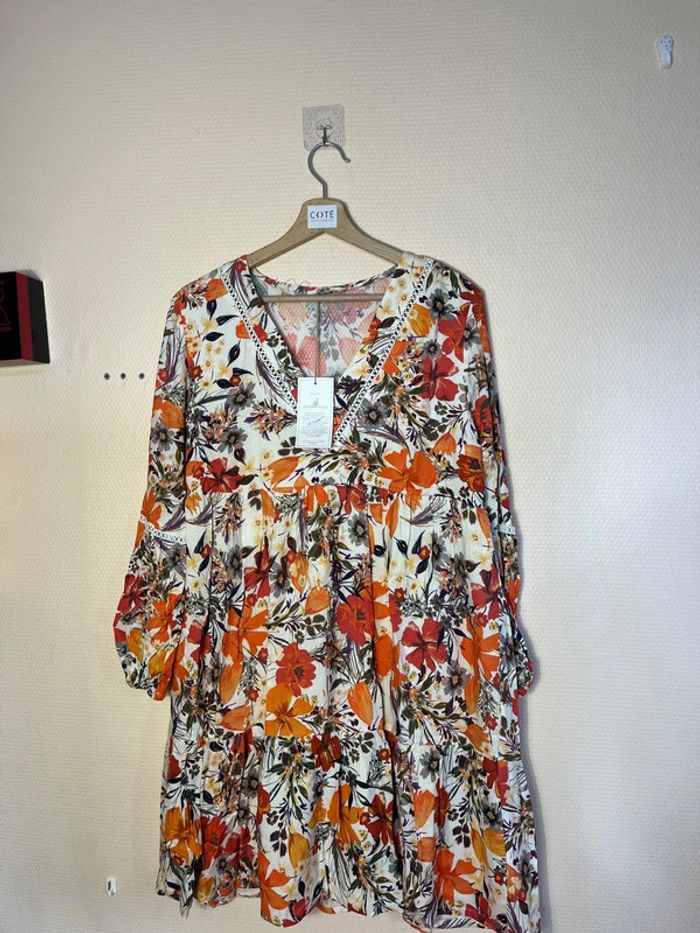 Robe à imprimés champêtre - Taille L - photo numéro 2