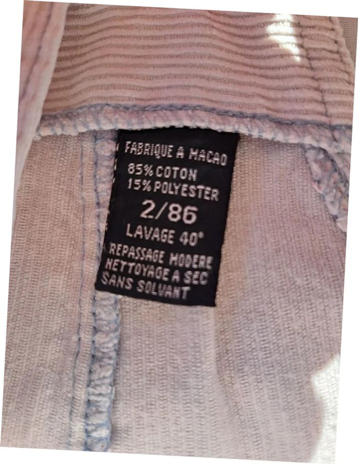 Salopette velour 2ans beige Discoverer avec poches - photo numéro 3