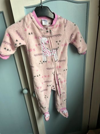 Pyjama hiver , 6-9 mois, ouverture devant