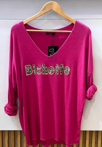 Pull fin fushia bichette taille unique 38 au 46