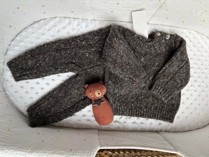 Ensemble en grosse maille mixte