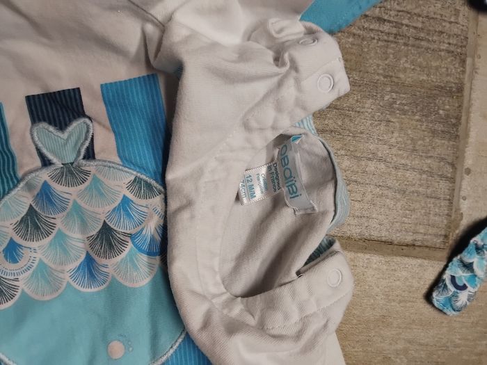 Ensemble bébé 12 mois fille bleu obaibi - photo numéro 5