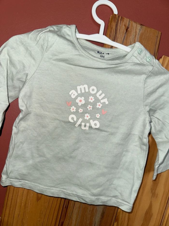 T-shirt manche longue Kiabi 6 mois - photo numéro 2
