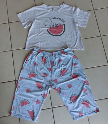 Pyjamas pantacourt femme fille 