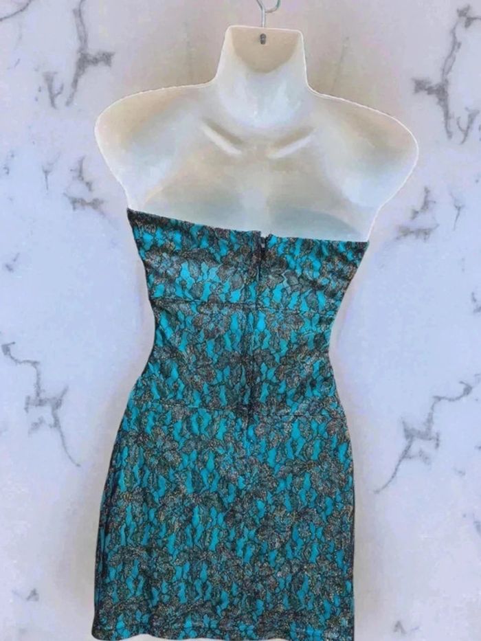 Robe sans bretelle 🌹34 🌹turquoise - photo numéro 2
