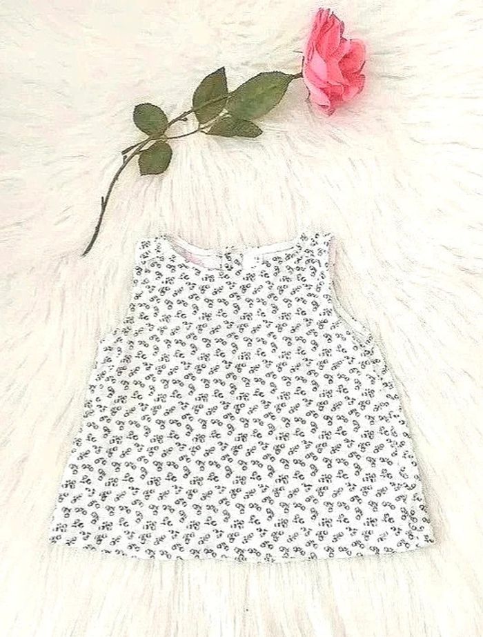 👼 Blouse débardeur sans manches en coton bébé fille été 18 mois motif cerise