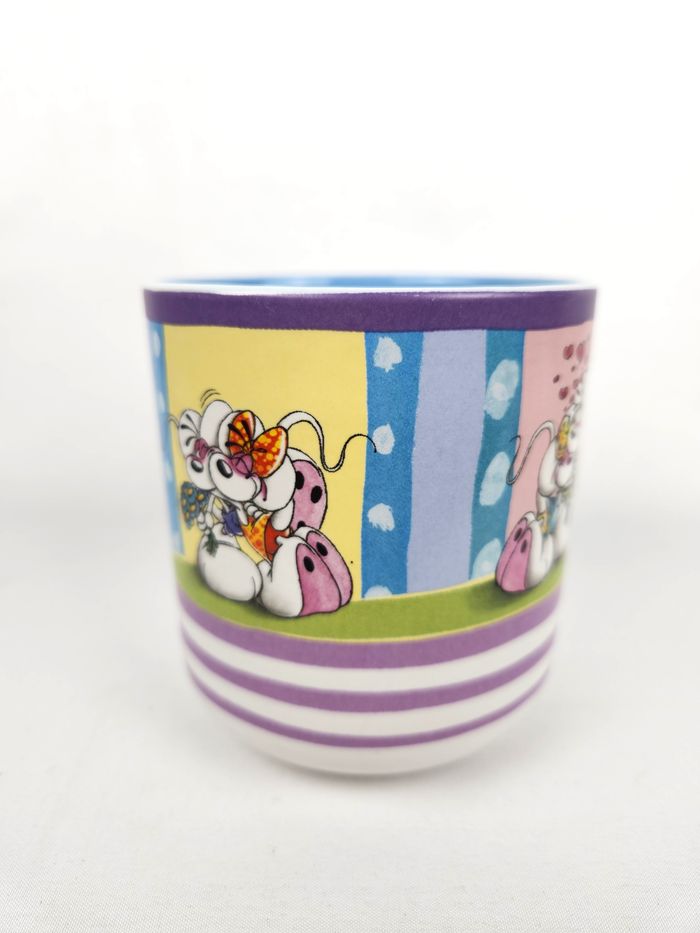 Mug Diddl & Diddlina Thème Amour / Fleurs Vintage - photo numéro 2
