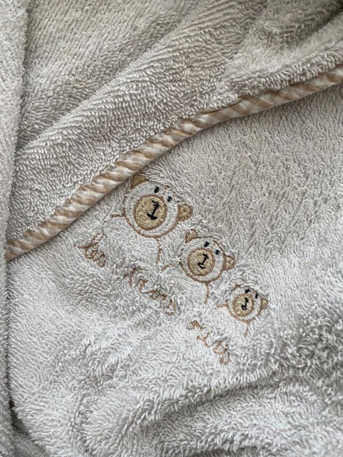 Peignoir éponge blanc Linvoge 2ans - photo numéro 5