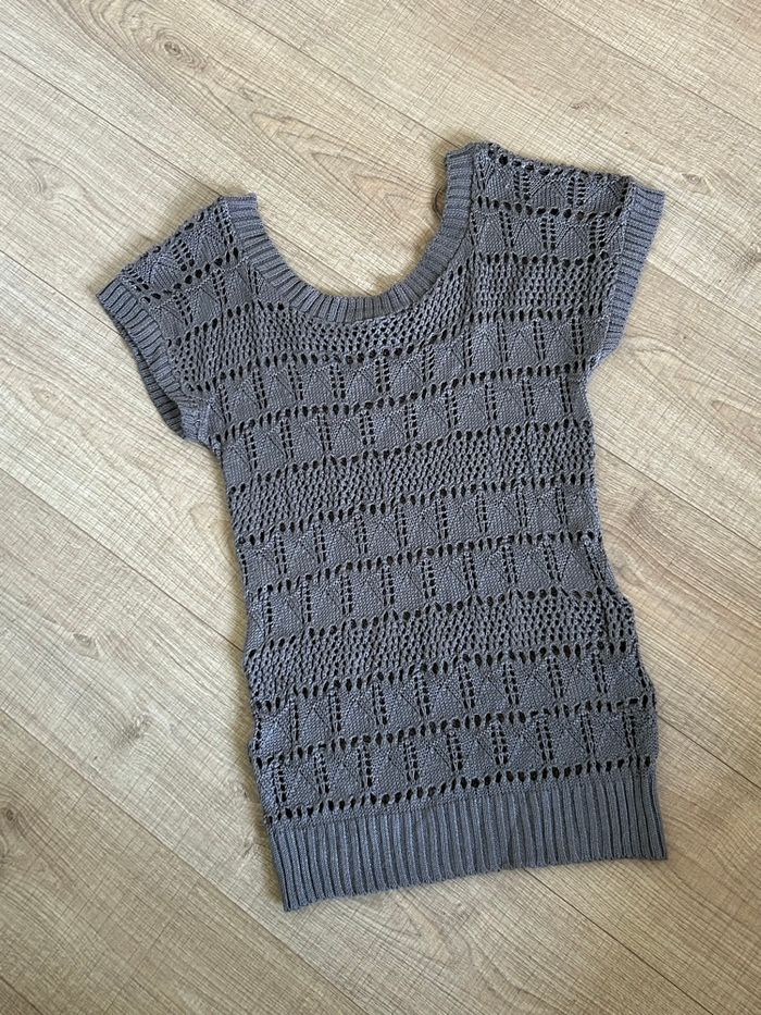 Haut gris en mailles No Excuse taille 38/40 TBE - photo numéro 8