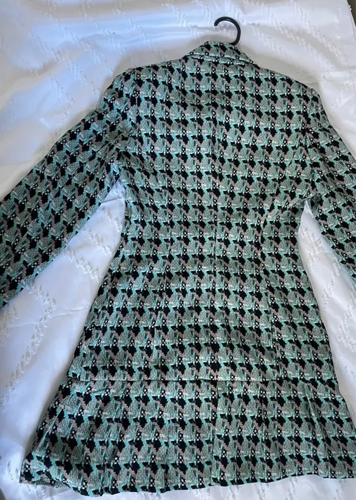 Robe veste blazer tailleur Zara imprimé tweed taille XS - photo numéro 16