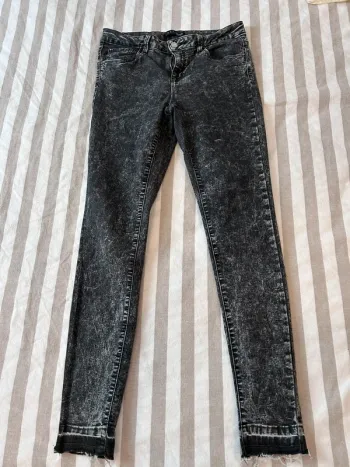 Jeans gris effet délavé skinny taille 40