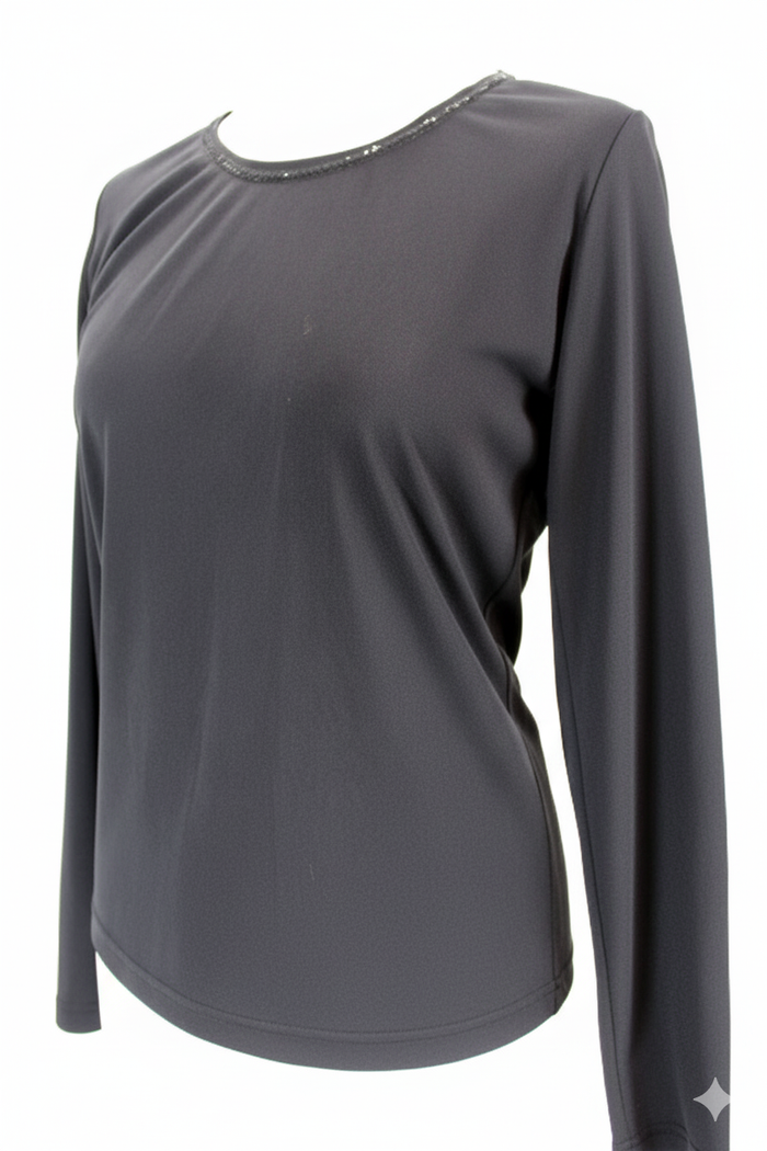 Magnifique Top Manches Longues Noir - Taille S (36) - photo numéro 2