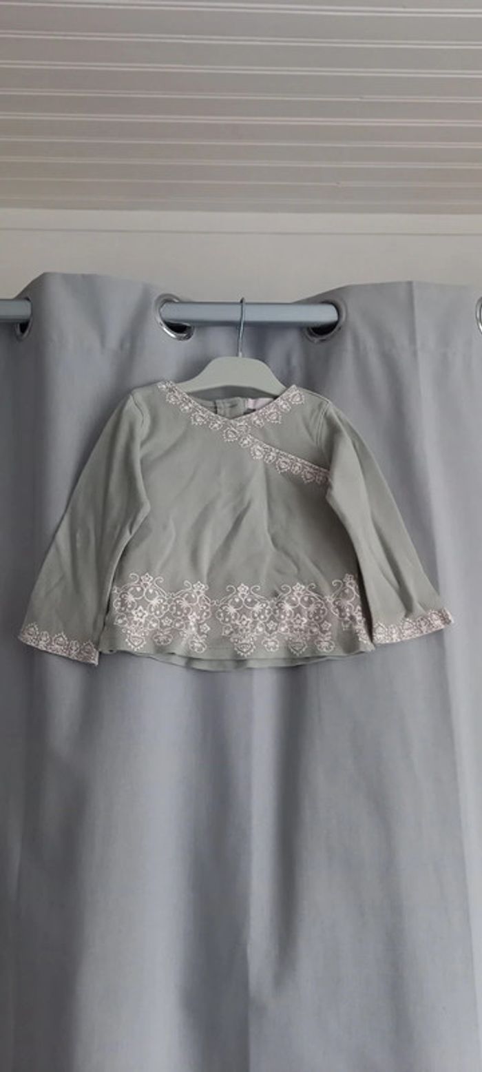 Pull 24 mois kaki rose kimbaloo