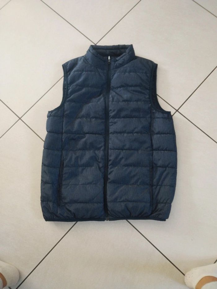 Veste sans manche bleu marine réversible taille S - photo numéro 2
