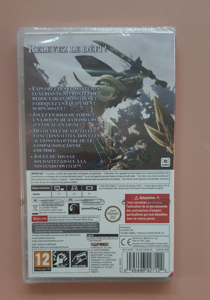 Jeu Nintendo switch monster hunter rise - photo numéro 2