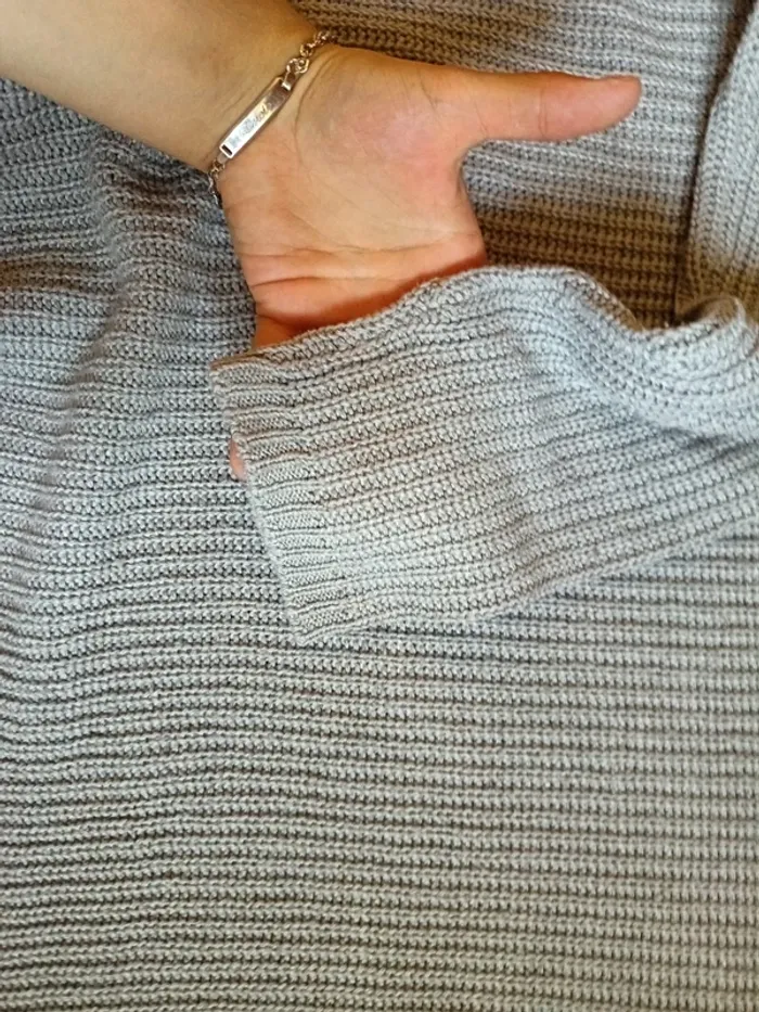 Pull en maille gris femme - photo numéro 3