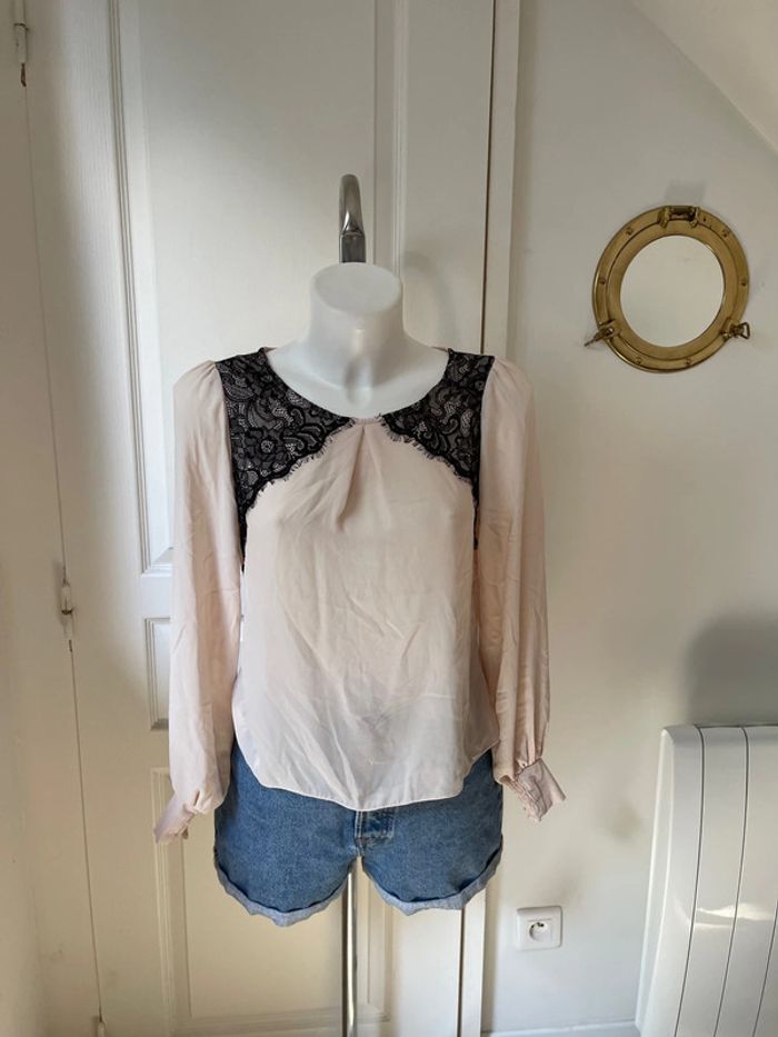 Blouse beige dentelle - photo numéro 9