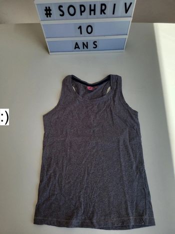 Débardeur gris 10 ans